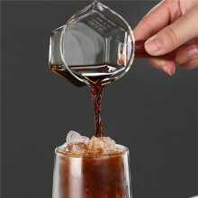 2X Wood Handle Glass Espresso Measuring Cup Double Mouth Milk Jug Coffee Supplies Clear Kitchen Measure Mug 120Ml