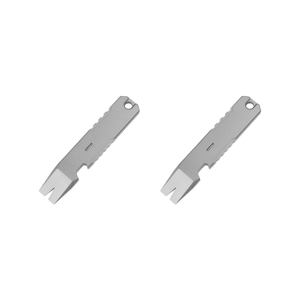 2X Titanium Alloy Edc Pry Bar Multi Tool Multifunctional Portable Edc Tool, Bottle Opener, Outdoor Tool 4713102247452