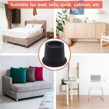 Paquete de 12 Elevadores para Muebles, Elevadores de Cama Negros de 2,3 Pulgadas, Elevadores de Cama para Sofá, Sofá, Escritorio, Extensores Que