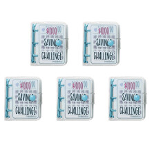 5X 1000-Spar-Challenge-Ordner, Geldspar-Ordner, Spar-Challenge-Buch mit UmschläGen, Umschlag-Spar-Challenge A