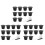 30 Pcs Reusable Refillable Coffee Capsule Filters for  with Spoon Brush Kitchen Accessories Coffee Filter Black 1
