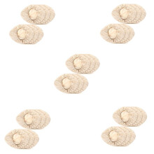 30 StüCk Ovale Form Brot GäRen Korb Deckel NatüRlicher Rattan Backen Teig Sauerteig GäRen Korb Stoff Liner