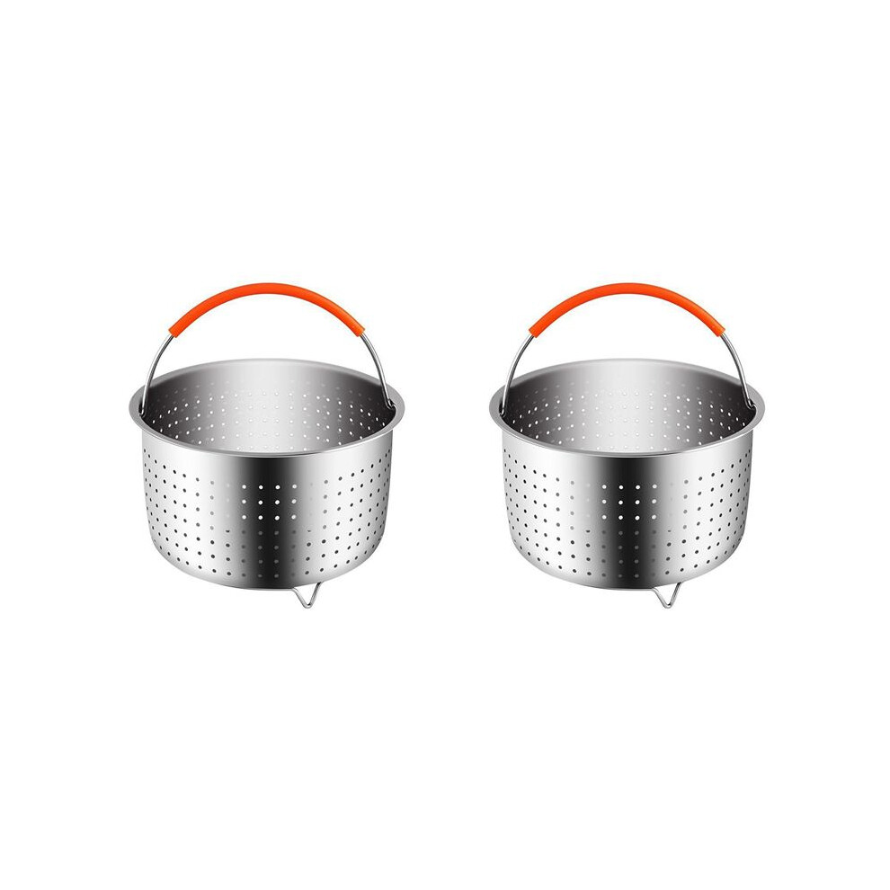 Wella Elements 2X Stainless Steel Steamer Basket Pressure Cooker With Silicone Covered Handle Sturdy Steamer Basket