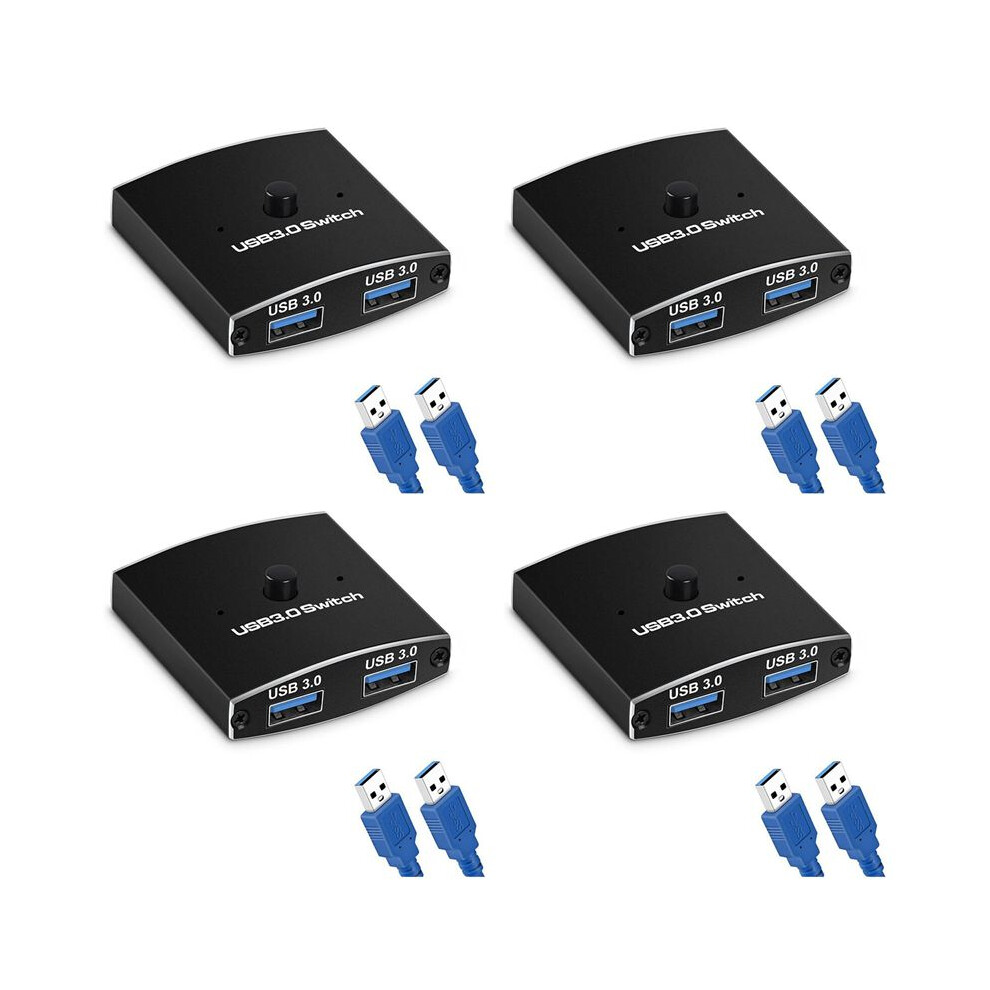4X Usb 3.0 Selector Kvm 5Gbps 2 In 1 Out Usb Usb 3.0 Two-Way Sharer For Printer Keyboard Mouse 6032713107282