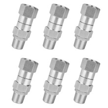 6X Hochdruckreiniger Drehgelenk 3/8 Zoll Hochdruckreiniger Schlaucharmaturen 360 Grad Drehanschluss AutowäSche