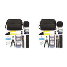 2X FTTH Fiber Optic Tool Kit with Fiber Cleaver -70-+10DBm Optical Power Meter Visual Fault Locator 10Mw
