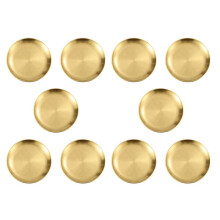 10X Assiette Ronde en Acier Inoxydable, Plats de Camping, Antirouille, Assiette de Service Alimentaire Empilable 23 cm