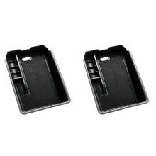 2X Caja de Almacenamiento Caja del Reposabrazos de Consola Central de Coche Contenedor Bandeja de Paleta con Alfombrilla de Goma para X3 G01 X4