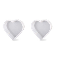 2X Moldes de Silicona Grandes para Resina, Molde de Resina de CorazóN, Moldes de Resina Epoxi para la ConservacióN de Flores, FundicióN de Arte de