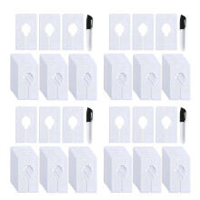 120 Separadores de Armario para Colgar Ropa - Separadores de Tamaño de Ropa Rectangulares, Juego de Separadores de Armario Blancos con Marcador