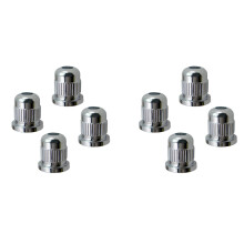 8 Pcs Electric Bass Guitar String Mounting Ferrules Bushing for Universal Bass Body,Silver