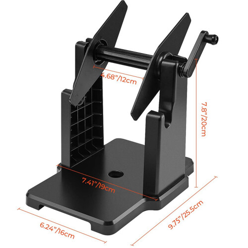 2X External Rolls Label Holder, 2 in 1 Fanfold Stack Paper Holder for Desktop Thermal Label Printer 2