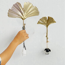 2X Vintage Kapstokken Muurhaken Decoratieve Haken Bladvorm Metalen Handdoekhaken Hanger Wandmontage Multifunctionele Haken B