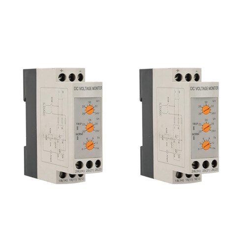 2X Overvoltage Undervoltage Protector Voltage Monitoring Relay Undervoltage Protector  Protection Relay DC24V