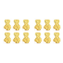 6 Paar Ohrring-Verschlüsse, Ohrring-Verschluss-Heber für Schwere Ohrringe, Verstellbare, Hypoallergene, Sichere Ohrring-Verschlüsse (Gold)