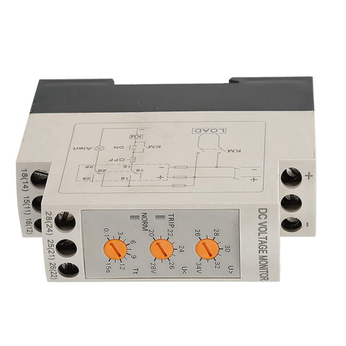2X Overvoltage Undervoltage Protector Voltage Monitoring Relay Undervoltage Protector  Protection Relay DC24V 1