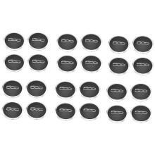 24Pcs 133mm Hubcap for  500 Wheels Centre Hub Caps Set 68078419AC 68078421AC Dust Cover 51884863 Silver