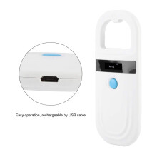 2X Mikrochip Lesegerät RFID 134,2 KHz, Haustier ID Mikrochip Scanner mit 0,91 Zoll OLED Display mit Hoher Helligkeit für Die Tierverfolgung