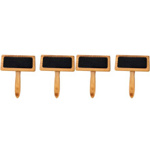 2X Wooden Carding Brushes Needle Felting Cleaner Comb with Handle Professional Needle Felting Hand Carders for