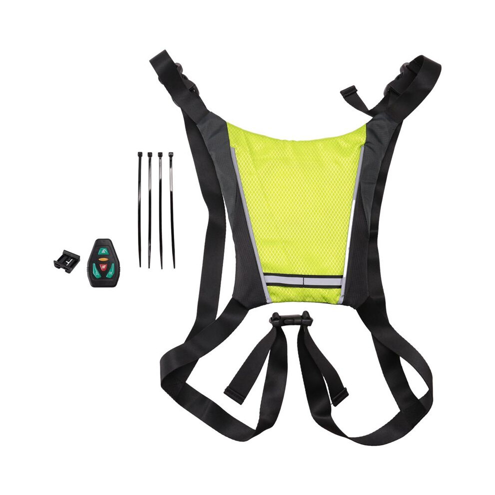 2X Led Bike Turn Signal Backpack,Led Bicycle Turn Signals Vest,Rechargeable Reflective Backpack With Direction Indicator 4711462481516