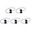 5 Pair Front Door  Handle Small Button 82661-D3710 82651-D3710 for  Tucson 2016-2020 Outside Puller 1