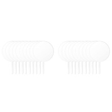 16X Topper de Bolo Acrílico Redondo Topo de Bolo em Branco Vara, Topo de Bolo Acrílico DIY Kit de DecoraçãO de Bolo Círculo em Branco