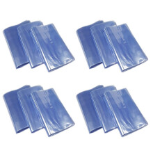 400Pcs DIY Gebläse Wärme Dichtung Flache Mund PVC Schrumpf Film Tasche Wrap Wasserdichte Lagerung Transparente Kunststoff Tasche 11X30cm