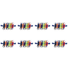8X Children's Walking Ropes for Preschool Daycare School Kids Outdoor Colorful Handles for  to 12 Children 2 Teachers