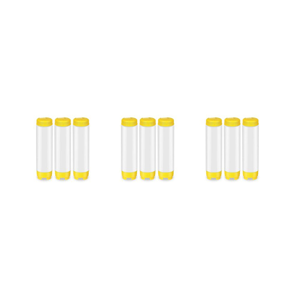 Semoic 9X 16Oz Inverted Plastic Squeeze Bottles, Refillable Tip Large Valve Dispenser Condiment Squeeze Bottle