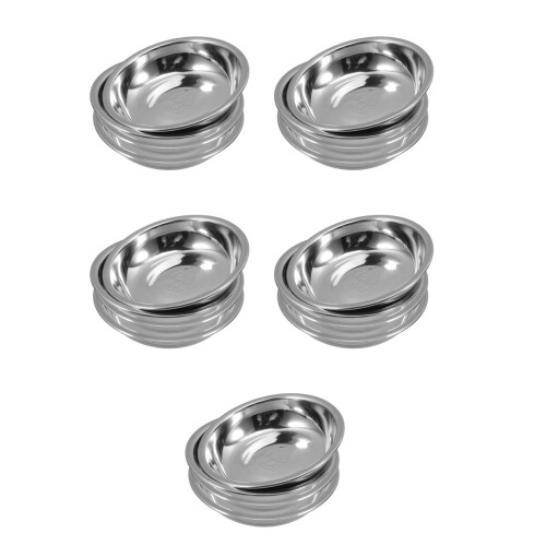 5Pcs Silver Stainless Steel Tea Bag Plate Holder Space-Saving Tea Tray