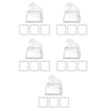 20Pcs Clear Plastic Waterproof Plug and Switch Cover Adhesive for Home