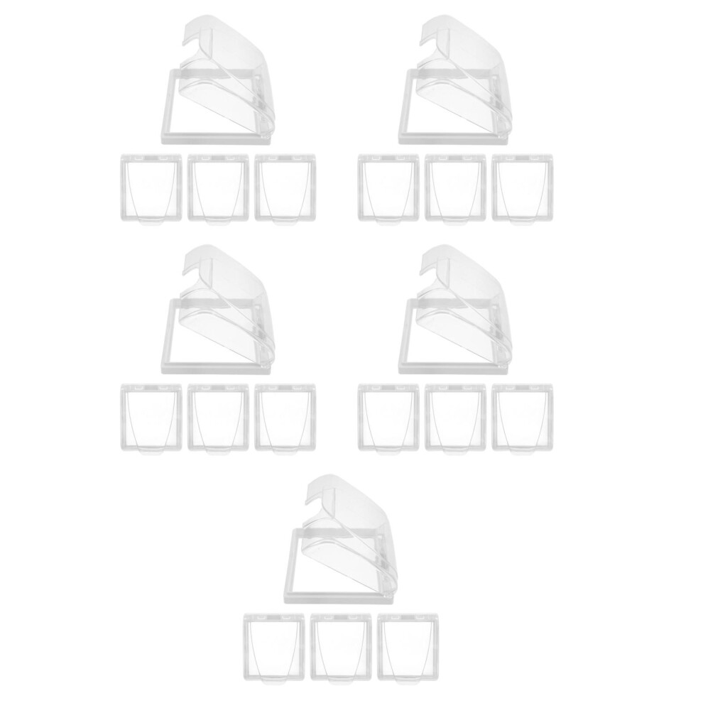 20Pcs Clear Plastic Waterproof Plug And Switch Cover Adhesive For Home 3713519478815