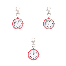 3Pcs Red Hanging Pocket Watch Pendant Chain Necklace Fashion Accessory