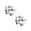 12Pcs Durable Silver Barrier Rope End Caps with Stanchion Rope Hooks 1