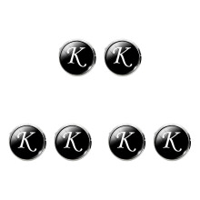 3Pièces Boutons De Manchette Et En Verre, Cuivre Durable Noir Chic