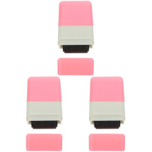 3Pcs Pink Identity Theft Protection Privacy Seal Roller Stamps