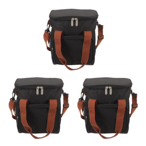 3Pièces Déjeuner Isolé Noir Simple Pour Stockage
