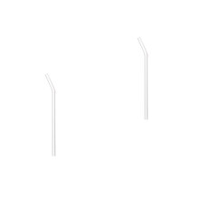 2Pcs Pink Glass Heart Straws for Milk Tea Smoothies At Home