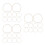 30Pièces Anneaux Élastiques Beige Pour Clip Support Micro Polyvalent 1