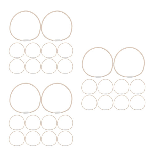 30Pièces Anneaux Élastiques Beige Pour Clip Support Micro Polyvalent