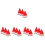 15Pièces Accessoires Illustration Pastèque Rouge PVC Pour Événements 6