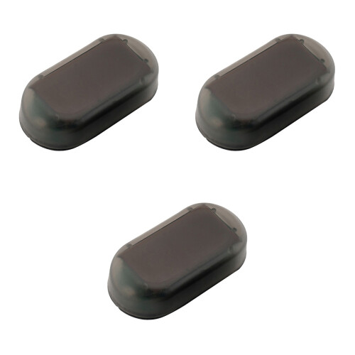 3Pièces Lampe D'alerte Solaire Grise, Surface Lisse 2