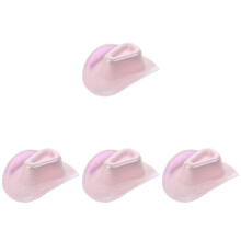 4Pièces Mini Couvre-Chefs Rose Eva Pour Bricolage Et Chapeaux Poupées