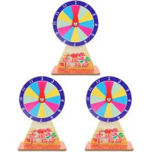3St Kleurrijke Draaibare Spelletjeswielen Van PVC En Acryl Voor Feest