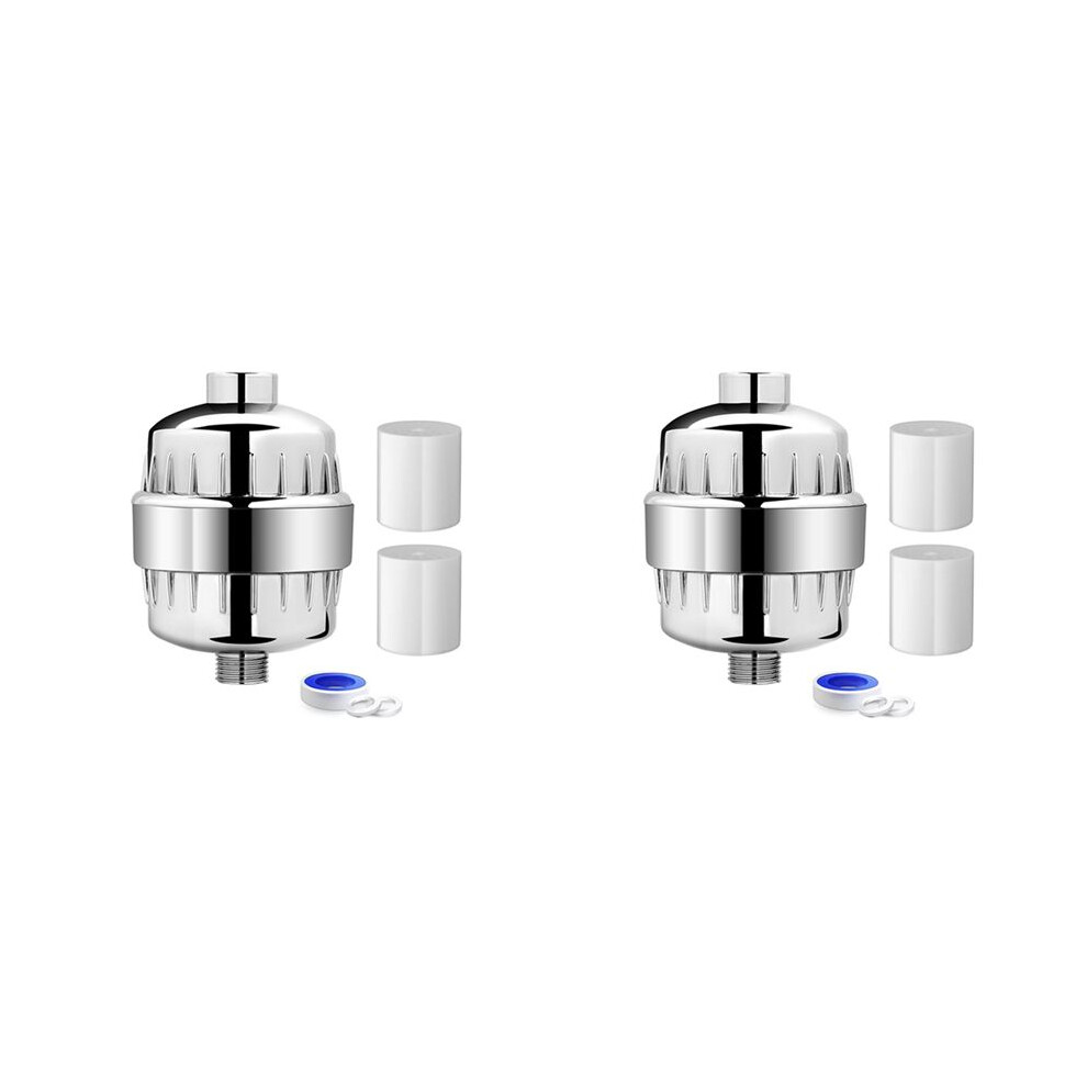 2X Shower Filter 20-Stage Showerhead Filter For Hard Water Shower Water Filter With 4 Replaceable Filter Cartridges 6032584131621