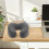 Oreiller Ergonomique En Polyester Gris Pour Et Massage 5