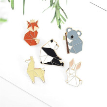 10 PCS Animal Enamel Pins Set Cartoon Panda Koala Alpaca Rabbit Lapel Pin Brooches Badges for Backpacks Jackets