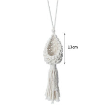6X Boho Macramé Air Plante Cintre Tillandsia Panier Suspendu Porte-Corde Fleur Décor à la Maison (13CM)
