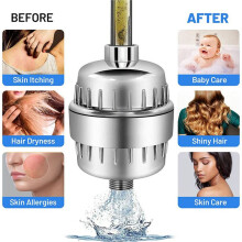 2X Shower Filter 20-Stage Showerhead Filter for Hard Water Shower Water Filter with 4 Replaceable Filter Cartridges