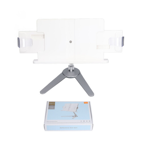 Silver Adjustable Book Holder, Sturdy Multi-Use Stand for A6-A4 Books 1
